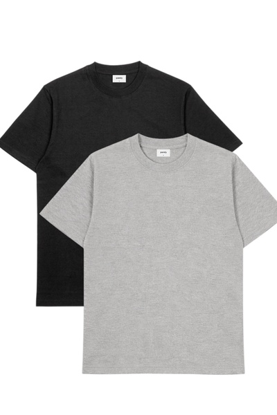 pandy Σετ 2 μπλουζών Oversize Basic με λαιμόκοψη ποδηλάτου