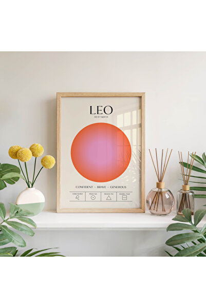 Pegziz Zodijakalni znak Lava - Moderni minimalistički zidni dekor