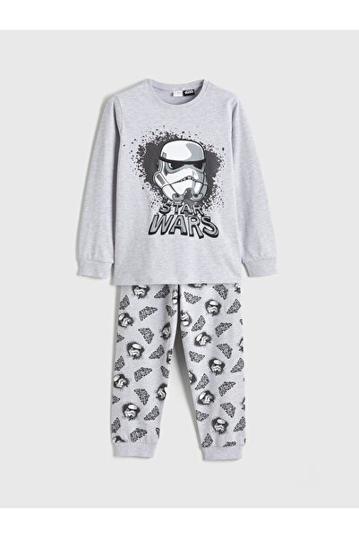 LC Waikiki Set de pijamale pentru băieți, cu guler rotund și imprimeu Star Wars