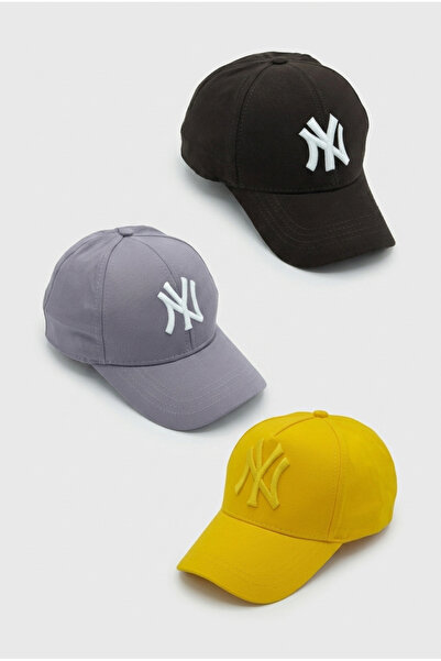 Moda Days Unisex Ρυθμιζόμενο Βαμβακερό Καπέλο Μπέιζμπολ Gabardine Σετ 3 Αθλητ...