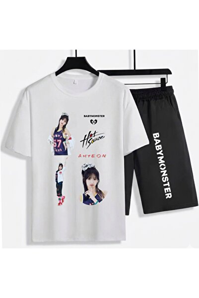 SVART WEAR Ahyeon BabyMonster K-Pop unisex šorts od 100% pamuka - set majica ...