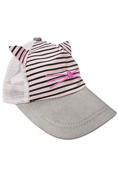 bebegen Girl's Powder Striped Earflap Hat 1-3 Years Old