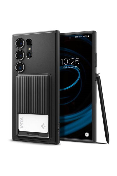 Spigen Husa Liquid Slot, matte black - Samsung Galaxy S24 Ultra