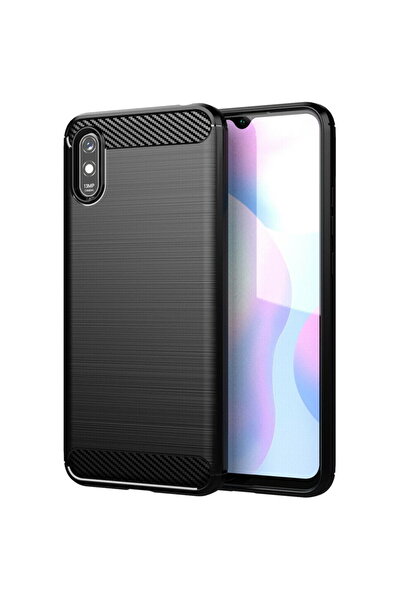 Techsuit Husa pentru Xiaomi Redmi 9A / Redmi 9AT - Carbon Silicone - Black
