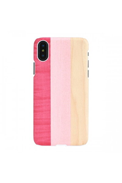 Other Husa MAN&WOOD pentru smartphone iPhone X/XS, roz și alb