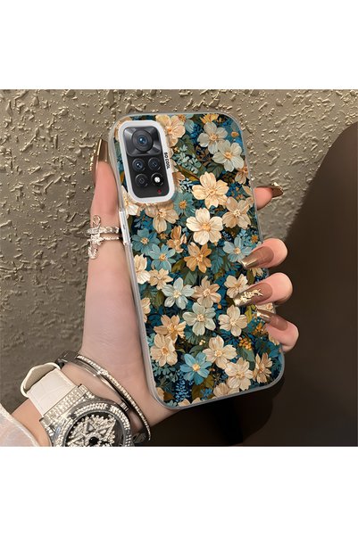 ARTISHELL Redmi Note 11 Pro 4G/5G Uyumlu Şık tam ekran çiçekli, sağlam düşme ...