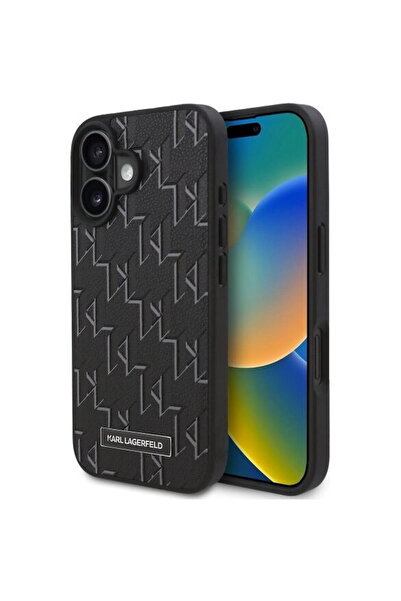 Karl Lagerfeld Husa iPhone 16 - Leather MagSafe (KLHMP16SPKHPORPK) - Hot Stamp