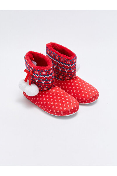 LC Waikiki Pompom Detailed Patterned Women's House Boots