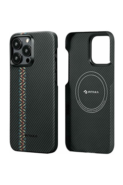 PITAKA Husa MagEZ 4, Aramida 600D, pentru iPhone 15 Pro, MagSafe, Rhapsody