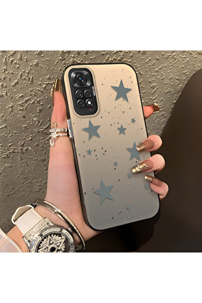 SLIMFELT Redmi Note 11/Note 11S Uyumlu Sade Yıldız Baskılı Kılıf, İnce Yumuşa...