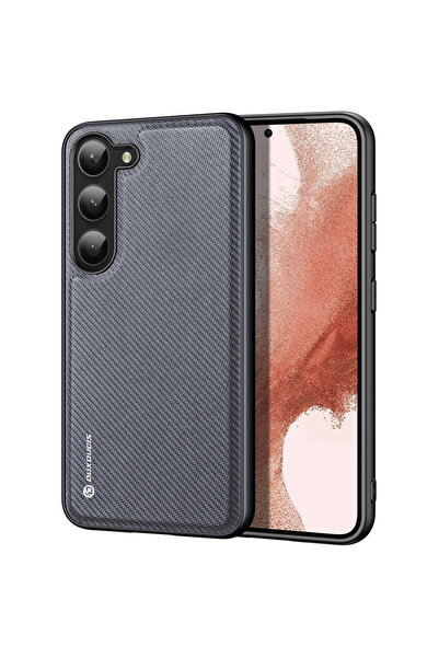 Dux Ducis Husa Fino pentru Samsung Galaxy S23+ cu ramă de silicon, gri