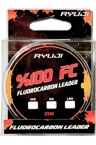 RYUJI Fluoro Carbon 0,26 Mm 25 Mt Shock Leader Misina