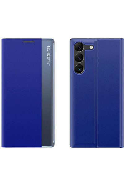 Hurtel Husă nouă Sleep View pentru Samsung S24+ cu clapetă - albastru