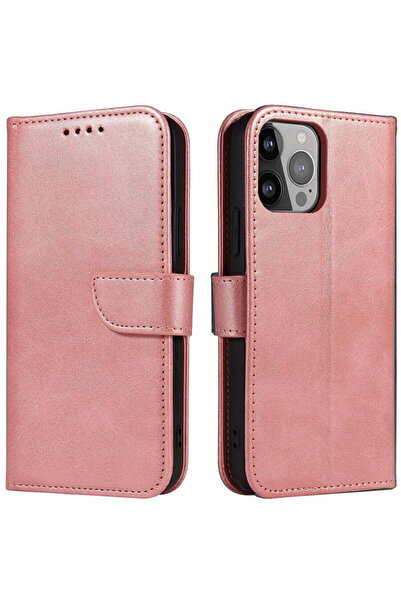 Hurtel Husă magnetică pentru Samsung Galaxy S23 Ultra cu portofel și suport, Roz