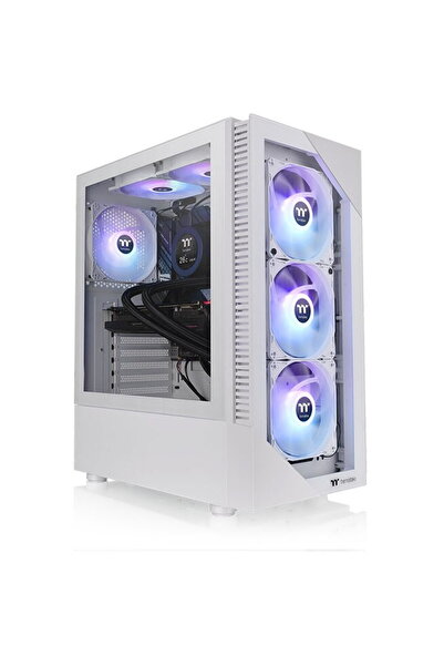 THERMALTAKE View 200 TG ARGB Snow Fara sursa Middle Tower ATX Alb