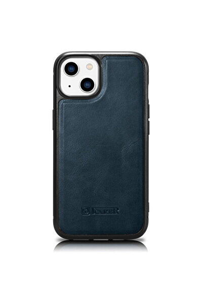 ICARER Husa din piele naturală tăbăcită cu ulei pentru iPhone 14 (Compatibilă...