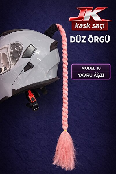 JK JİEKAİ KASK SAÇI YAVRU AĞZI RENK DÜZ ÖRGÜ MODEL-10