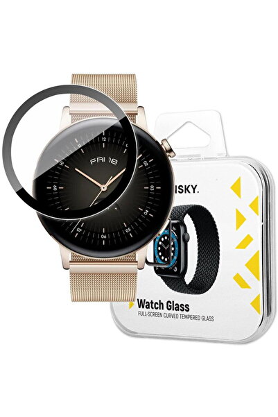 WOZINSKY Sticlă de ceas din sticlă hibridă pentru Huawei Watch GT 3 46 mm Negru
