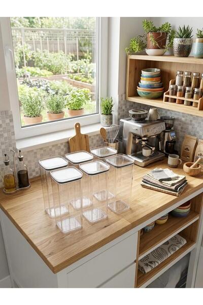 cook&kitchen Emhouse Erzak Legume Storage Container 6 Pieces - 2 Liters