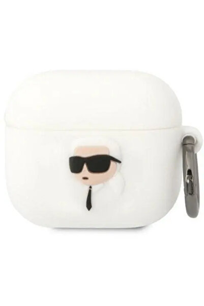Karl Lagerfeld KLA3RUNIKH AirPods 3 cover white/white Silicone Karl Head 3D