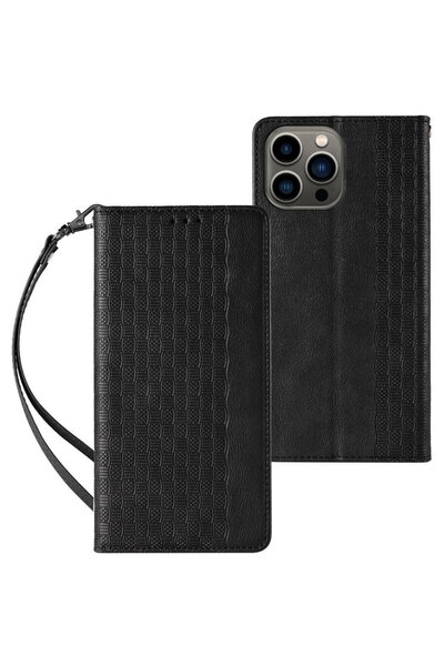 Hurtel Калъф Husa с магнитна каишка за iPhone 14 Pro Max, тип флип портфейл, ...