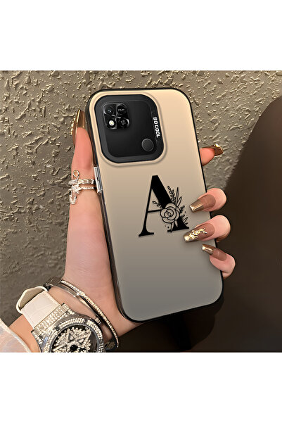 PATTERNOVA Redmi 9C/10A Uyumlu Basit Harf ve Bitki Baskılı Koruyucu Kılıf, Gü...