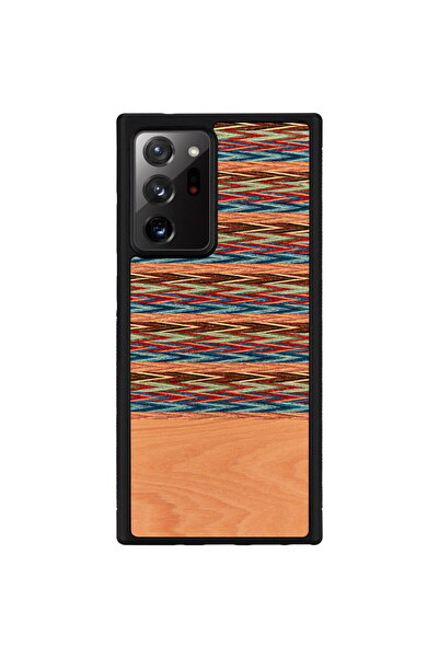 Other Husă MAN&WOOD pentru Galaxy Note 20 Ultra, negru cu carouri maro.