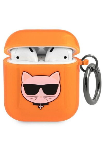 Karl Lagerfeld KLA2UCHFO AirPods cover pomarańczowy/orange Choupette