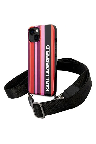 Karl Lagerfeld KLHCP14SSTSTP iPhone 14 6.1 " Carcasă rigidă roz / Curea ...