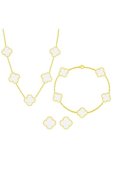 Novvu Βαν Λούξι Σετ Κοσμημάτων από Λευκόχρυσο