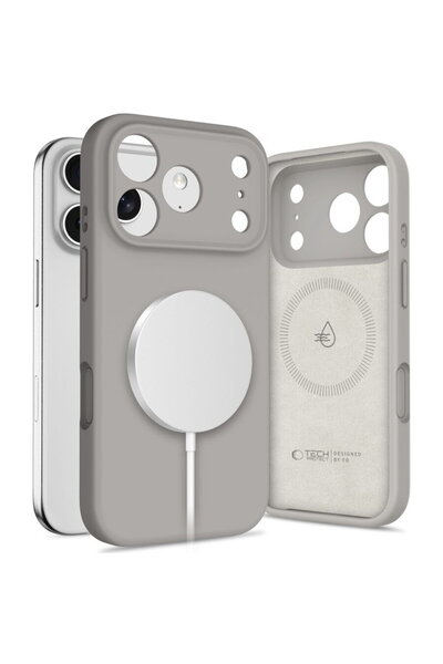 Tech-Protect SILICONE MAGSAFE IPHONE 17 PRO STONE GREY