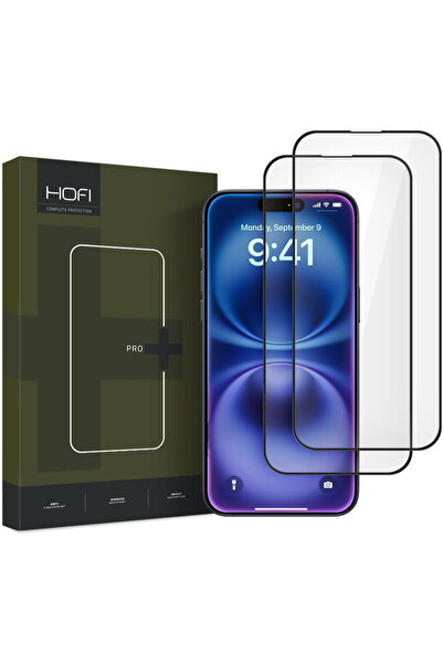 HOFI Huse GLASS GLASS PRO+ pachet de 2 pentru iPhone 16 negru