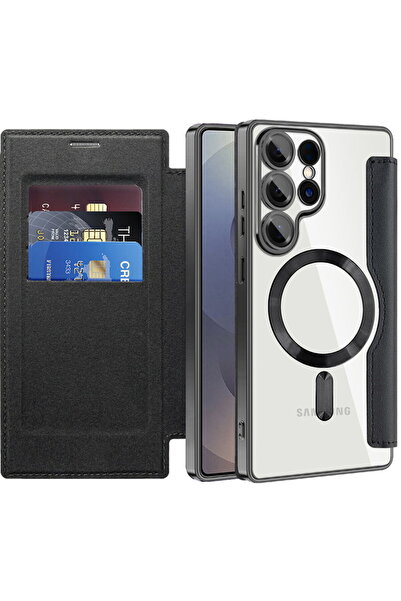 Techsuit Husă pentru Samsung Galaxy S25 Ultra - SmartMag Book Case - Negru