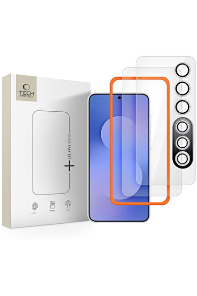 Tech-Protect SticlДѓ securizatДѓ Easy Set+ pentru Galaxy S25 FE, pachet 3 buc...