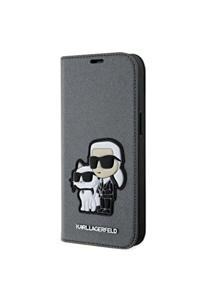 Karl Lagerfeld KLBKP14SSANKCPG iPhone 14 6.1 "   Bibliotecă argintie/arg...
