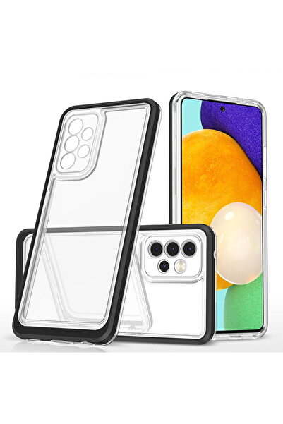 Hurtel Clear 3in1 Case for Samsung Galaxy A73 Frame Cover Gel Black