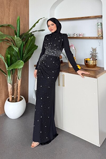 Şulemoda Giyim Βραδινό φόρεμα Parla σε μαύρο χρώμα