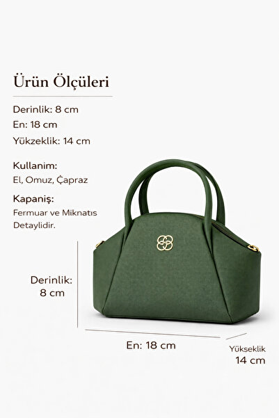 ELAN COLLECTİON Kadın Çanta Küçük Boy Çapraz Askılı El ve Omuz Çantası Haki