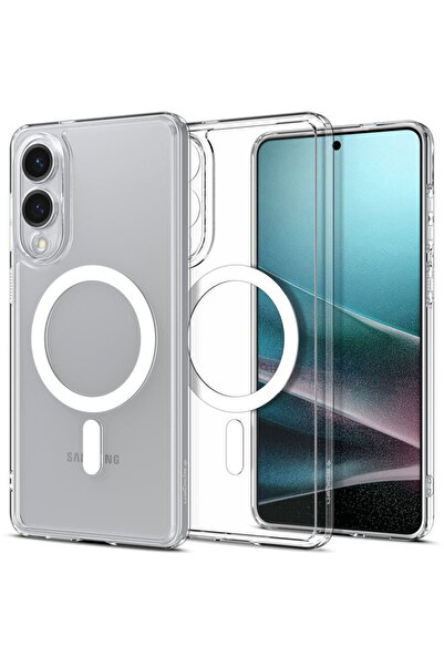Spigen Husa pentru Samsung Galaxy S25 Edge - Ultra Hybrid MagSafe - Clear / W...