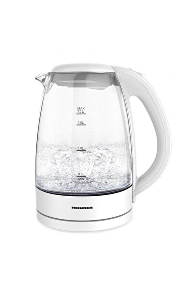 Heinner Electric kettle HEK-2200GWH 2200W, 1.7L, removable filter, heating ba...