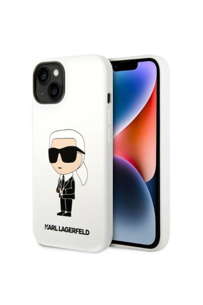 Karl Lagerfeld Case for iPhone 15 Plus / iPhone 14 Plus - Silicone (KLHCP14MS...