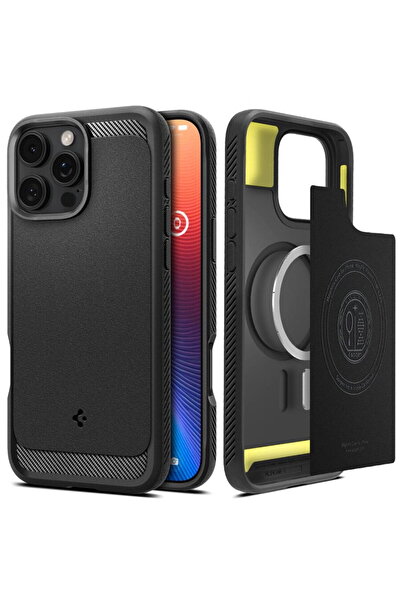 Spigen Husa pentru iPhone 16 Pro Max - Rugged Armor MagSafe - Matte Black