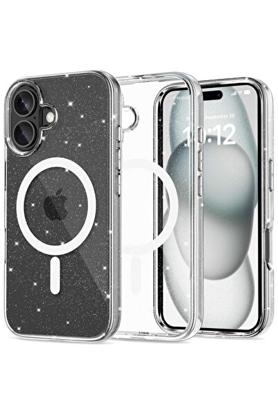 Tech-Protect HusДѓ FlexAir Hybrid Glitter MagSafe pentru Apple iPhone 16, tra...