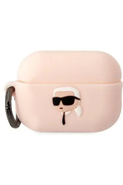 Karl Lagerfeld KLAP2RUNIKP Husă AirPods Pro 2 roz/roz din silicon cu cap Karl 3D
