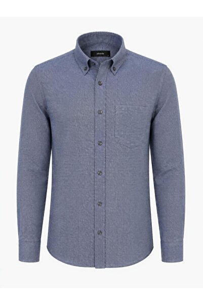 ADVANTE Класическа мъжка памучна риза с дълъг ръкав, стандартна кройка 7628