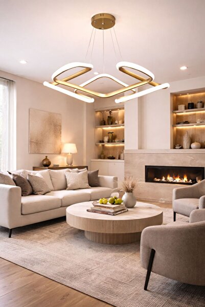 Harnelli 3 Renk Yanabilen Modern Ledli Avize