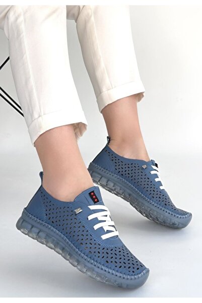 Kanonik Education Αθλητικά παπούτσια Otja Blue Δερμάτινο Laser Lace-up
