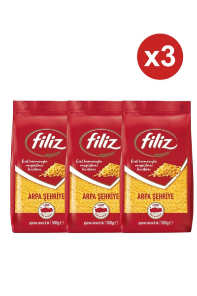 FİLİZ Arpa Şehriye (Orzo/Risoni) 500g x3 – Paste din Grâu Dur, Ideale pentru ...