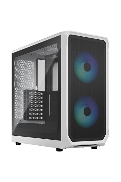 Fractal Design Focus 2 RGB White TG Clear Tint, carcasă tip tower (albă, stic...