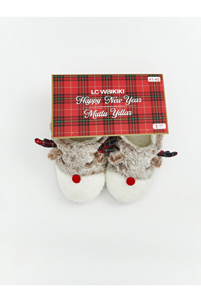 LC Waikiki Christmas Themed Men's Plush Slipper